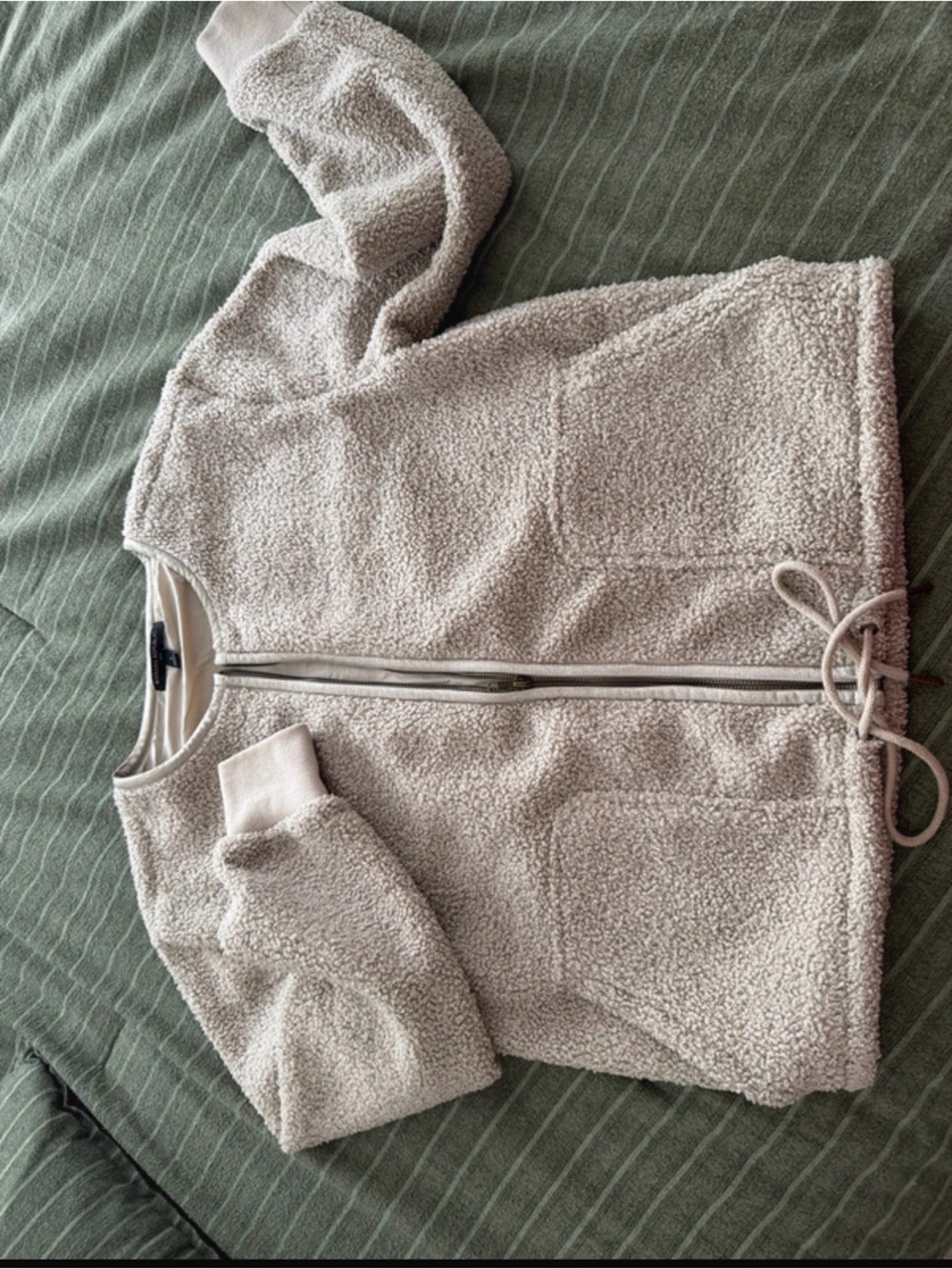 Banana republic Beige Sherpa Lined Women's Jacket sz Small